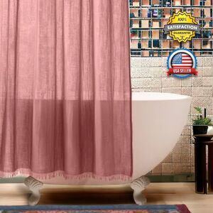 Casaluna Gauze Shower Curtain Rose - 72 in x 72 in - Lightweight 100% Cotton NEW